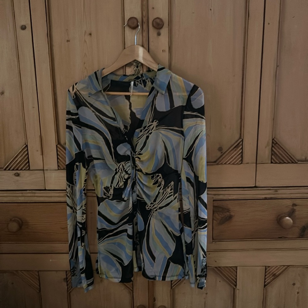 Free people Lucky Shirtee in mult-color print